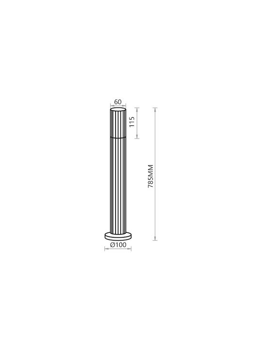 Eko Light Lampa Post Mic Pentru Exterior 8W IP44 Pentru Bază De Bec GU10 Neagră