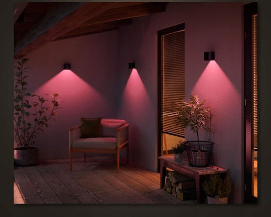 Philips Resonate Επιτοίχιο Εξωτερικό Φωτιστικό LED IP44 8W με RGBW Φως