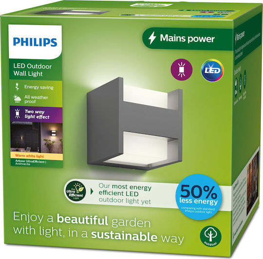 Philips Arbour Wandmontierte Außenbeleuchtung LED IP44 3,8W