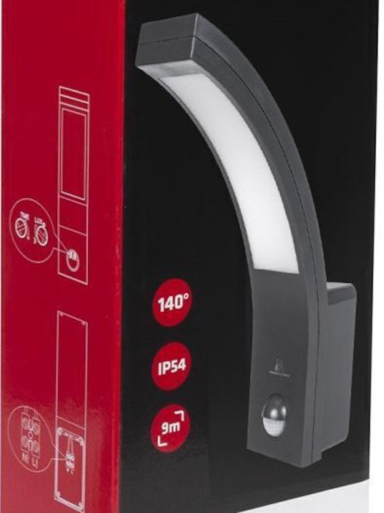 Maclean Energy Wall-Mounted Outdoor Light LED IP54 10W with Natural White Light