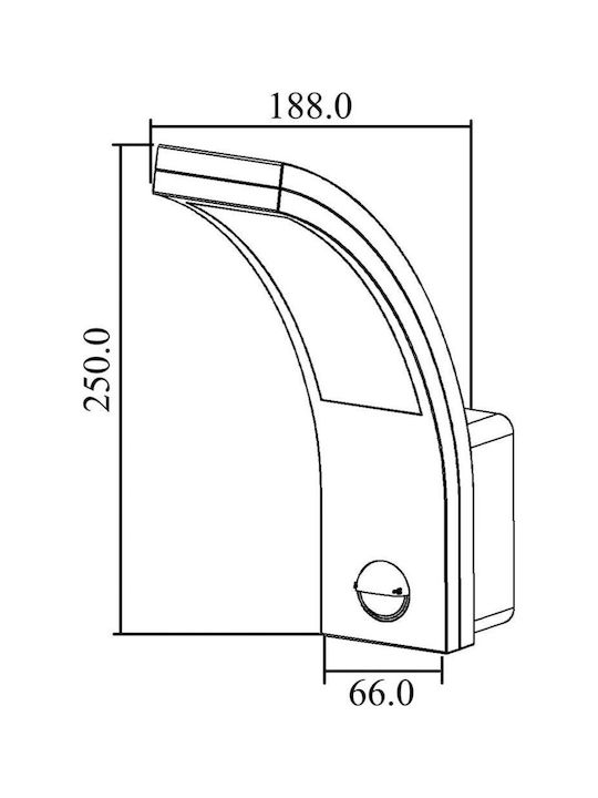 Maclean Energy Wall-Mounted Outdoor Light LED IP54 10W with Natural White Light