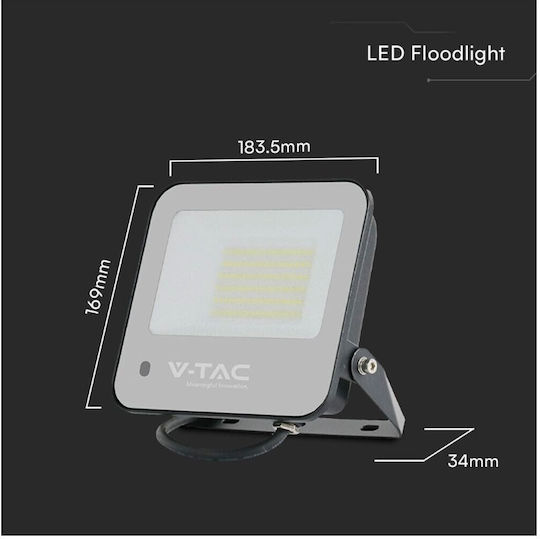 V-TAC Στεγανός Προβολέας LED 50W RGBW IP65