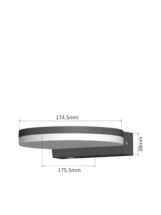 Maclean Energy Wall-Mounted Outdoor Light LED IP65 15W with Natural White Light