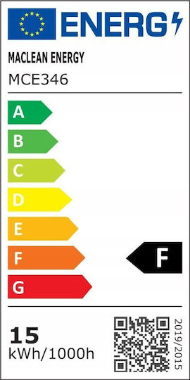 Maclean Energy Επιτοίχιο Εξωτερικό Φωτιστικό LED IP65 15W με Φυσικό Λευκό Φως