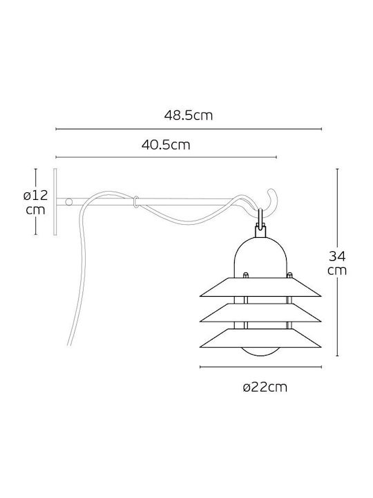 VK Lighting Wall-Mounted Outdoor Lighting with Shade E27 IP44