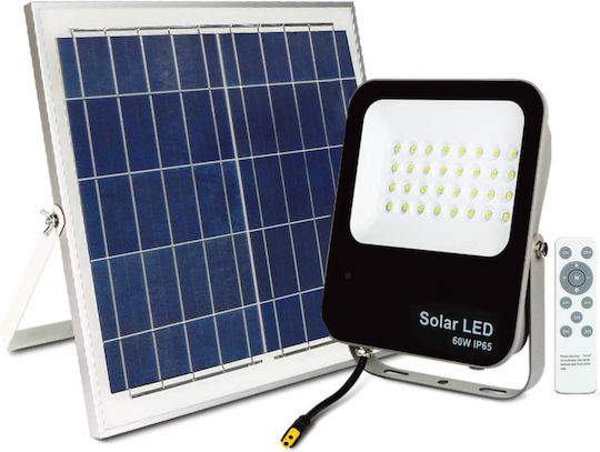 Waterproof Solar LED Floodlight 60W Cold White 6500K with Remote Control IP65