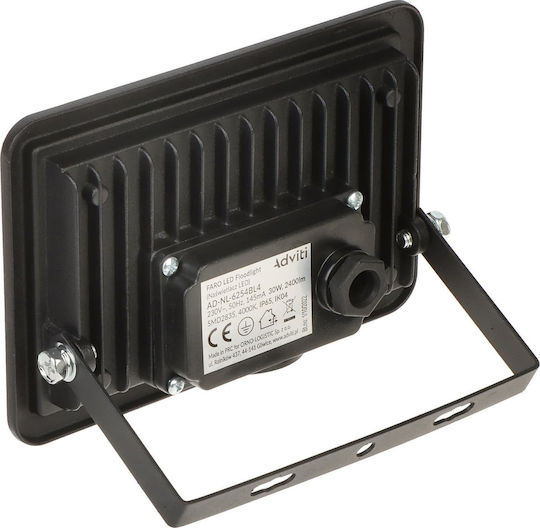 Orno Στεγανός Προβολέας LED 30W Φυσικό Λευκό 4000K IP65