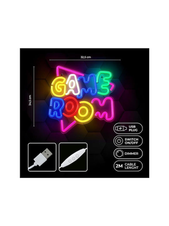 TelForceOne Neon Διακοσμητικό Φωτιστικό LED 32.5x2x34.5εκ.