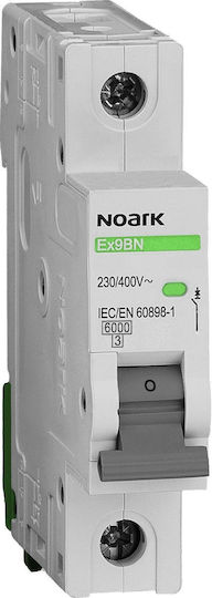 Noark Αυτόματη Ασφάλεια 6A Μονοπολική AC/DC 100004