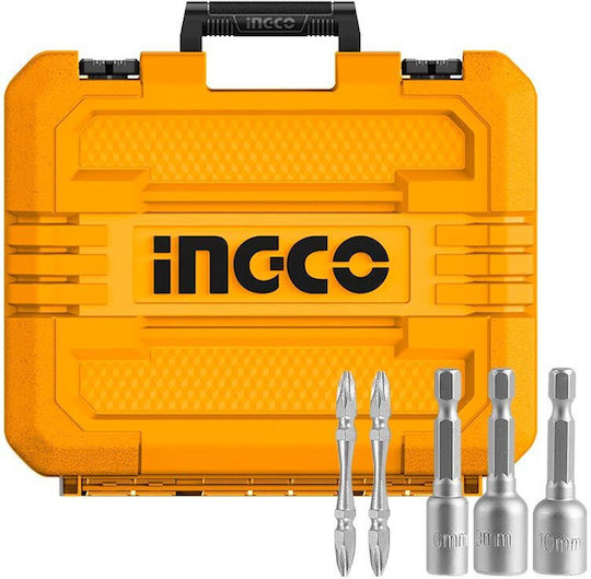 Ingco CIRLI2028E Παλμικό Κατσαβίδι Μπαταρίας Brushless 20V 2x2Ah