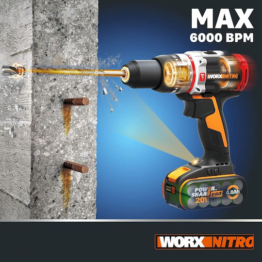 Worx Δραπανοκατσάβιδο Μπαταρίας Solo Brushless 20V