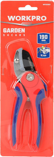 WorkPro Ψαλίδι Κλαδέματος Τύπου Αμόνι Μήκους 18cm με Μέγιστη Διάμετρο Κοπής 10mm