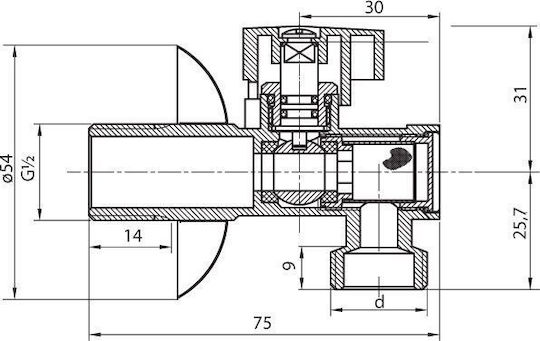 Perfexim Βάνα / Διακόπτης 1/2"