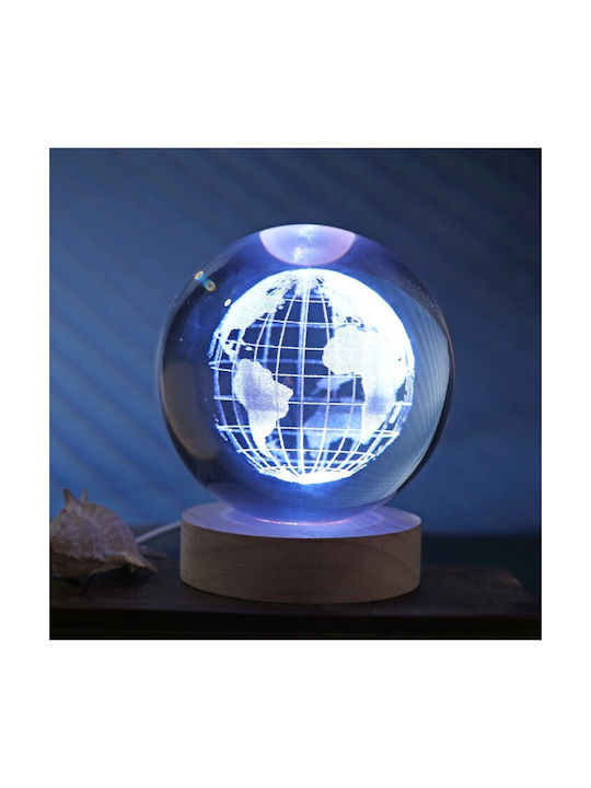 Total Gift Διακοσμητικό Φωτιστικό LED Θερμό Λευκό Crystal Ball 10x10εκ.
