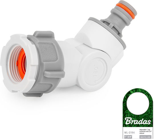 Bradas WL-2194 Ρακόρ Βρύσης 25.4x19mm Λευκό