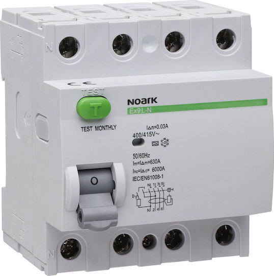 Noark Ex9L-N Relee De Fază Putere 25A Tetrapolar