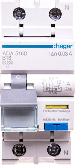 Hager Phasenrelais Leckage der Erde 16A Bipolar mit Spannung 500V