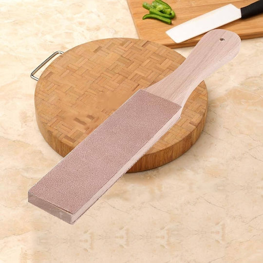 Strop din piele cu mâner din lemn 38x5x1.3cm Risam Rw054-b