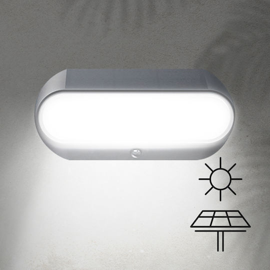 Eurolamp Wall Mounted Solar Light 5W 500lm Natural White 4000K with Motion Sensor IP55