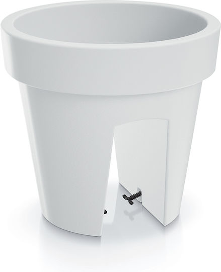 Marhome Lofly Railing Pot Plastic 24.5x24.5x22.5cm.