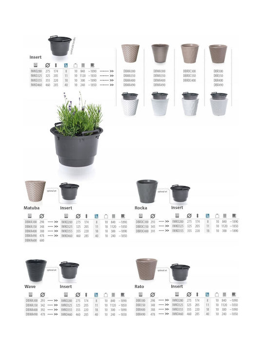 Prosperplast Insert Pot Liner IWKO Саксия Пластмаса 46x46x29см.