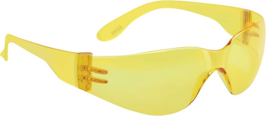 Delta Plus Brava 2 Safety Glasses for Protection with Yellow Lenses 1pcs