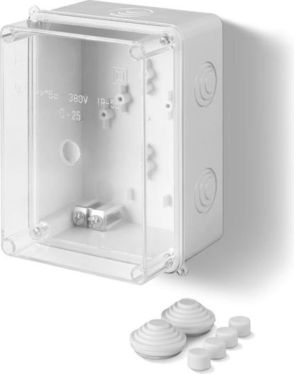 Elektro Plast Elektrisches Gehäuse für Außenmontage IP55 Transparent