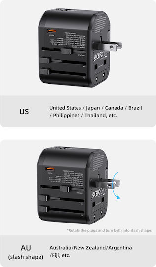 Usams Us Steckdosenadapter zu Universal