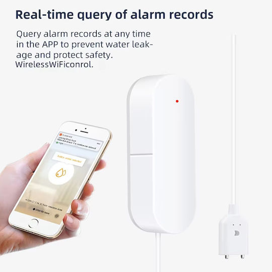 Andowl Wireless Flood Detector Battery Wi-Fi with Cable