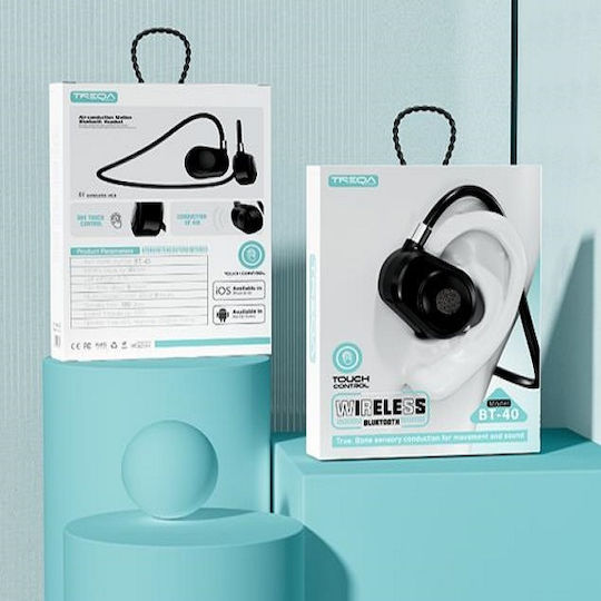 Treqa BT-40 In-ear Bluetooth Handsfree Cască Negru