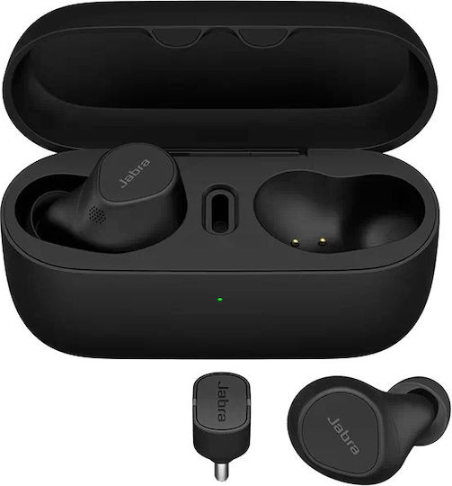 Jabra Evolve2 7 Buds - USB-A UC Bluetooth Handsfree Ακουστικά με Αντοχή στον Ιδρώτα και Θήκη Φόρτισης Μαύρα