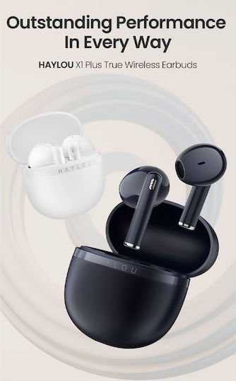 Haylou X1 Plus Earbud Bluetooth Handsfree Ακουστικά με Θήκη Φόρτισης Λευκά