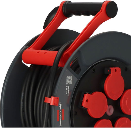 Brennenstuhl Waterproof Extension Reel Cord 40m Black