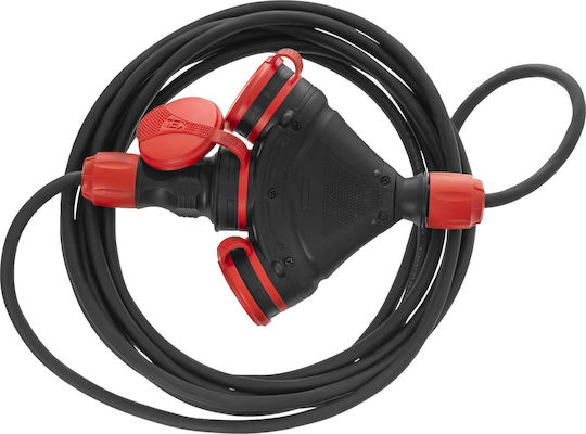 Plastrol Waterproof Extension Cable Cord 3 x 1.5mm²/10m Black