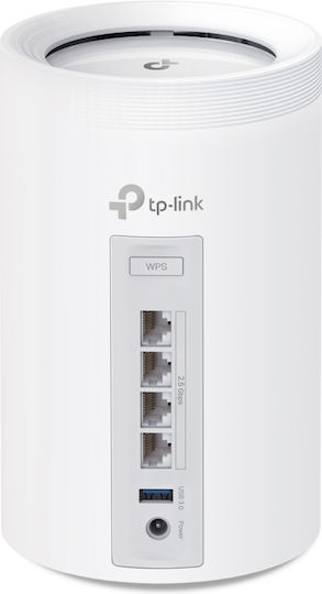 TP-LINK Deco BE65 BE9300 v2 Точка за достъп с Mesh Wi-Fi 7 Трибандов (2.4 и 5 и 6GHz) Единичен комплект