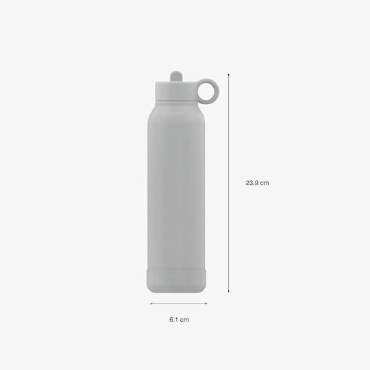 Citron Kids Water Bottle Thermos Stainless Steel with Straw Non Spill Burgundy 500ml
