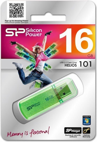 Silicon Power Helios 101 16GB USB 2.0 Stick Verde