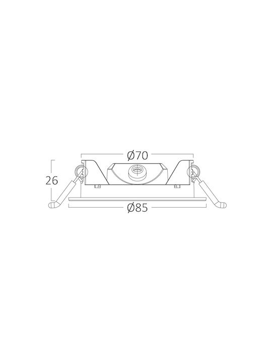 Braytron Στρογγυλό LED Panel 4W με Θερμό Λευκό Φως 3000K