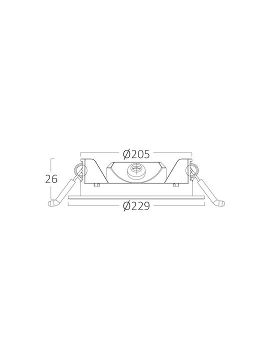 Braytron Round Recessed LED Panel 18W with Cool White Light 6500K