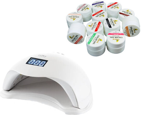 Coco & Eve Lampă pentru Uscare a Unghiilor UV / LED Conținut set 48W Alb