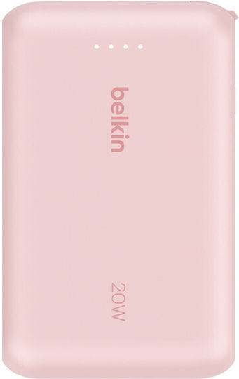 Belkin BoostCharge Power Bank 10000mAh 20W με Θύρα USB-C Ροζ