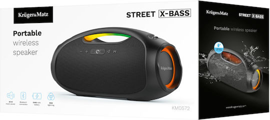Kruger & Matz Street X-Bass Bluetooth Speaker 60W with Battery Life up to 8 hours Black