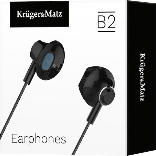 Kruger & Matz B2 In-ear Handsfree Headphones with Connector 3.5mm Black