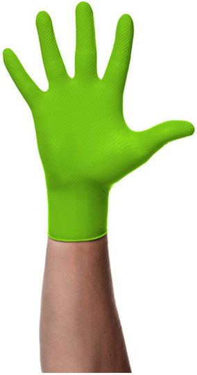 Mercator Medical Gloves for Work Disposable Green Nitrile 50pcs