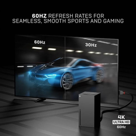 Lindy HDMI 2.0 Premium Високоскоростен 4K 60Hz HDR Кабел HDMI Мъжки - HDMI Мъжки 7.5м Сив