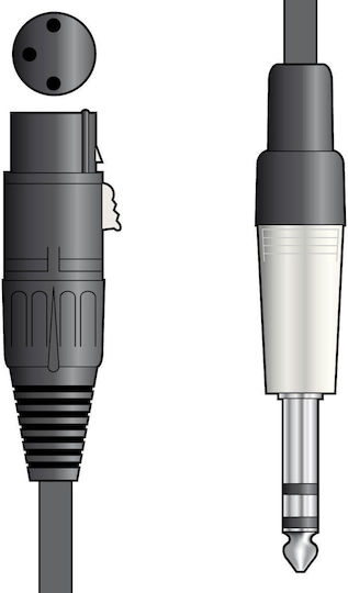Chord Cable XLR female - XLR female / 6.3mm female Μαύρο 1.5m (XF-S6J150)