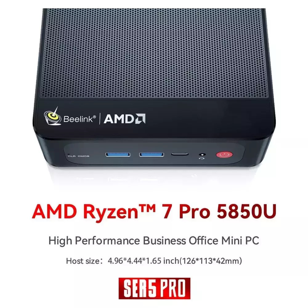 Beelink SER5 Pro Mini PC (Ryzen 7 5850U/16GB DDR4/500GB SSD/W11