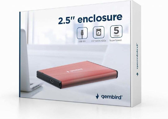 Gembird Case for Hard Drive 2.5" SATA III with Connection USB 3.0 Pink