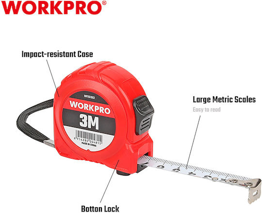 WorkPro Μετροταινία 16mm x 3m