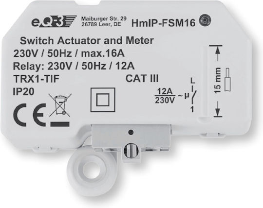 HomeMatic HomeMatic Intermediate Switch in White Color